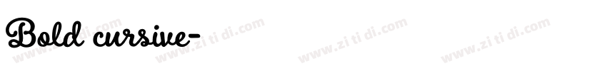 Bold cursive字体转换